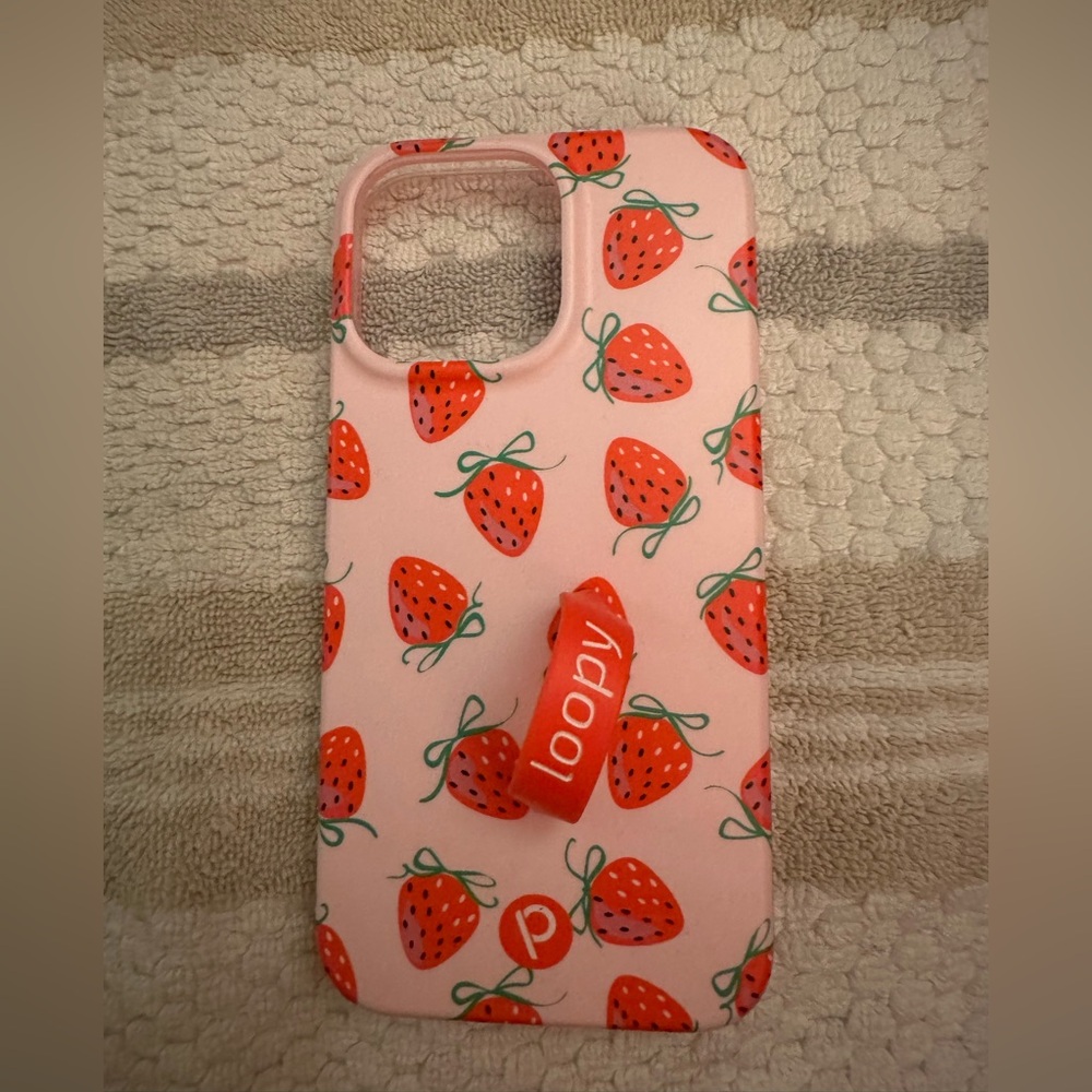 iPhone 14 Pro Max Strawberry Loopy Case
